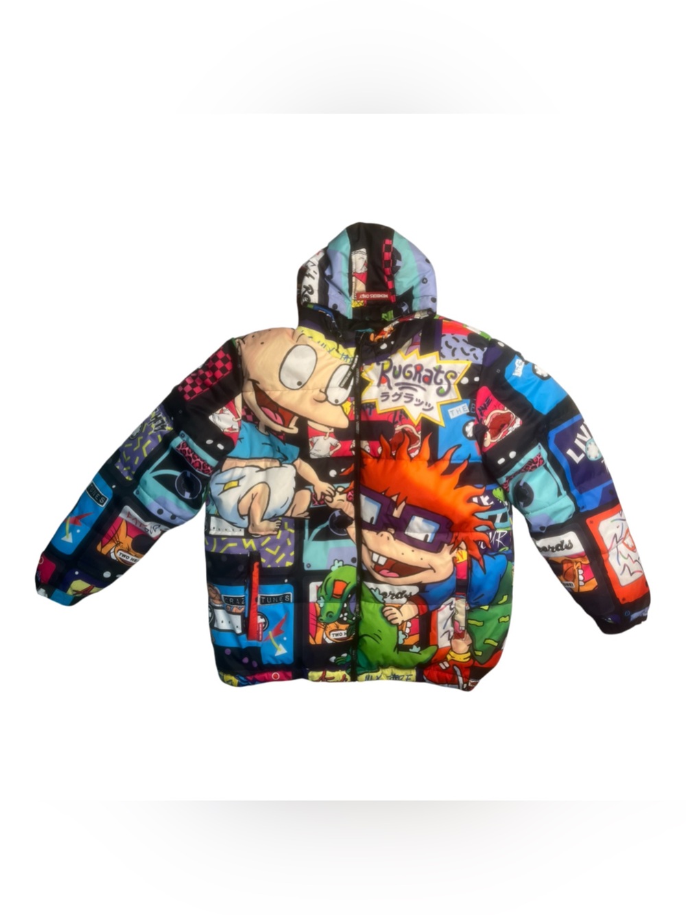 Members Only Nickelodeon Windbreaker Meshlined Hooded Rugrats Mens 2xl Puffer